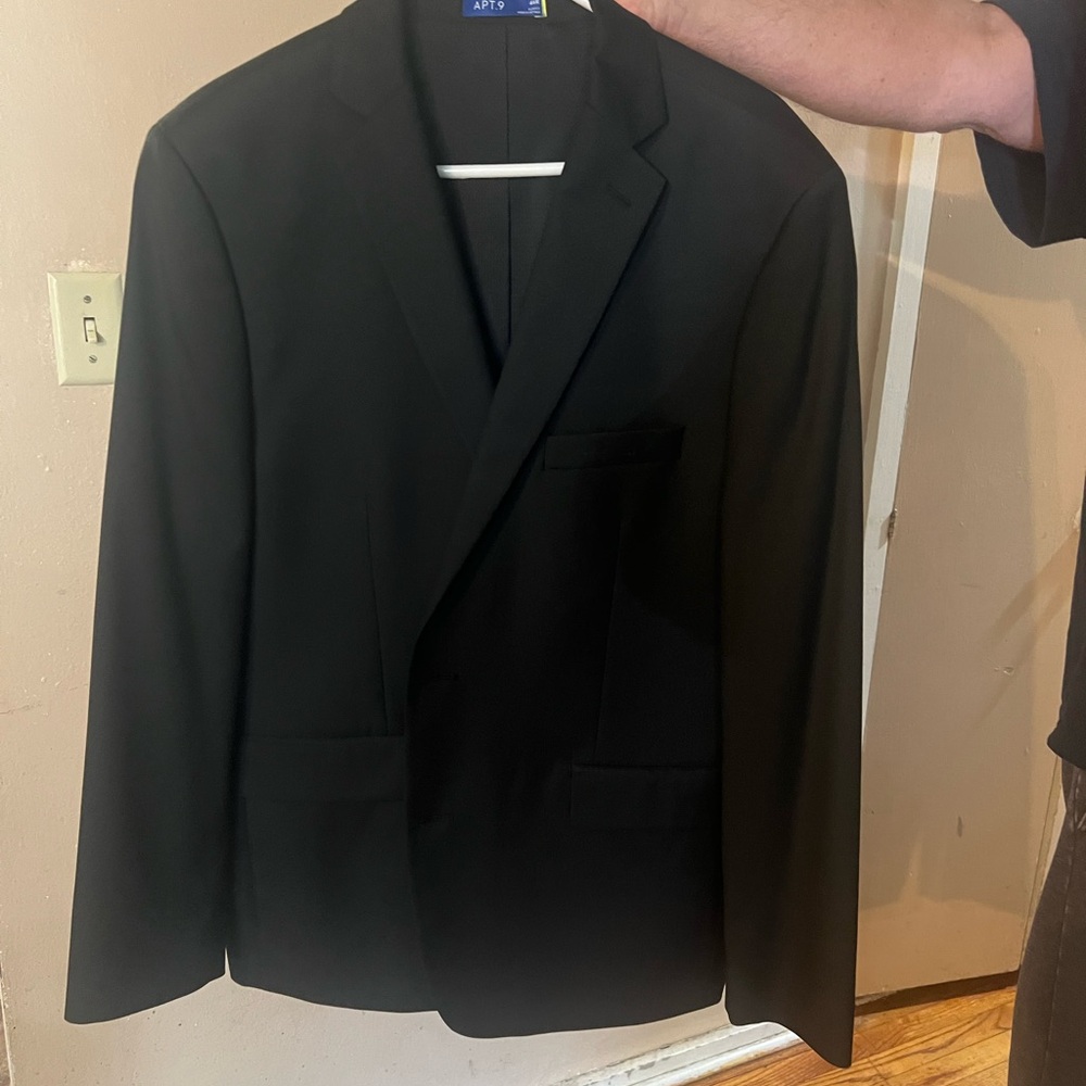 Men's Black Apt 9 Suit Jacket 46 R
